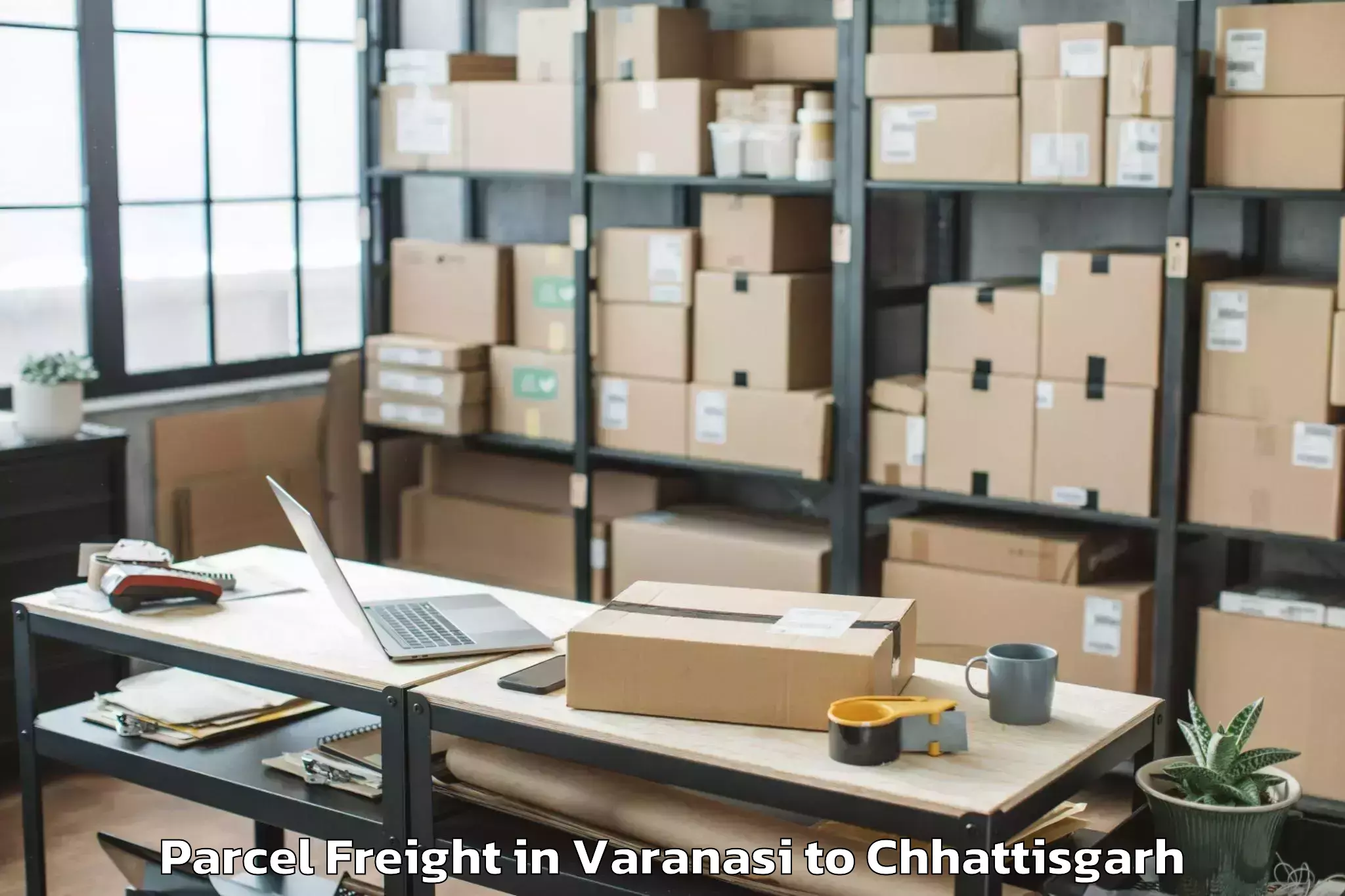 Professional Varanasi to Kharora Parcel Freight